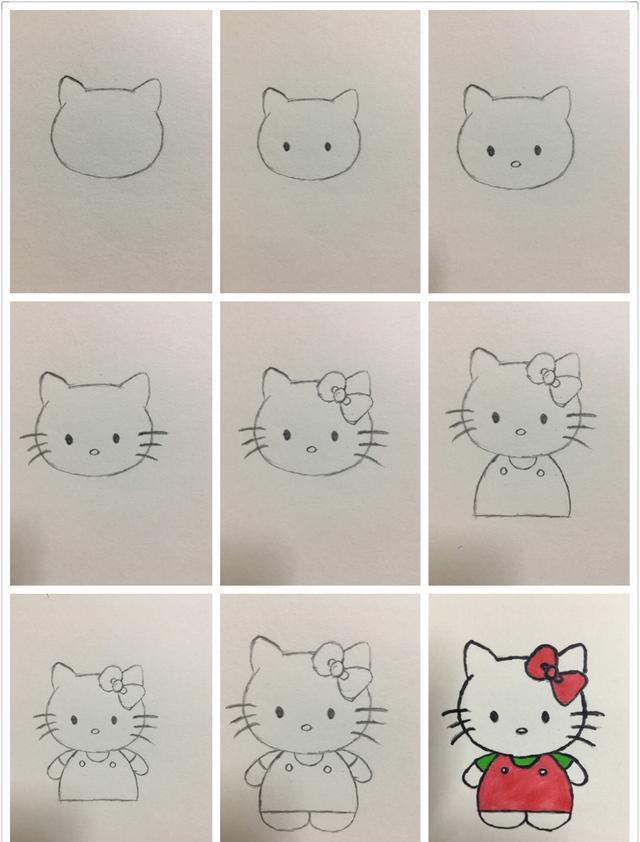 简笔画——hello kitty的画法