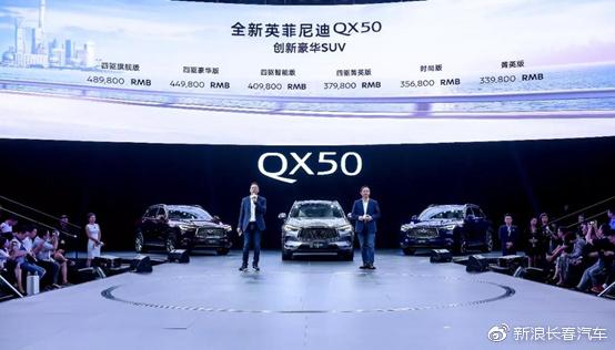 售价33.98万元起，全新英菲尼迪QX50耀目上市