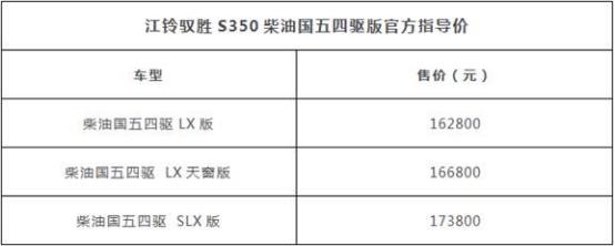 有一种父爱叫硬派 江铃驭胜S350四驱柴油版16.28万元起售