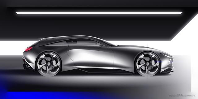 奔驰SLE猎装车效果图 中网采用数字屏幕 奔驰SL的未来设想