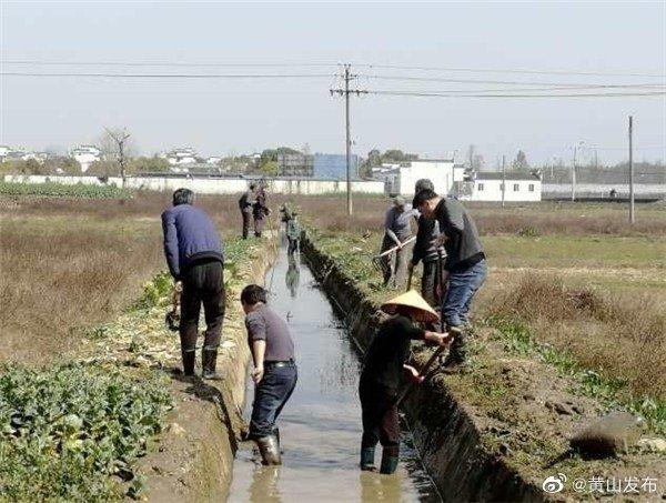 屯溪区黎阳镇新江村村民开展村庄大清洁行动