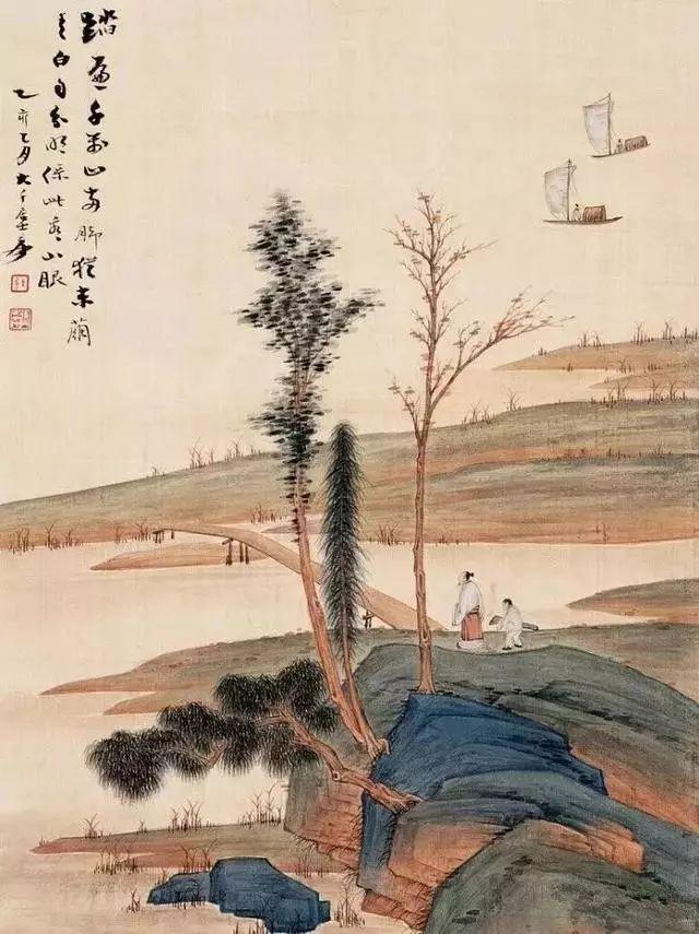 张大千的青绿山水画，真消暑！