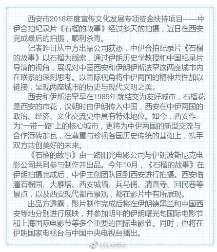 中伊合拍片《石榴的故事》西安顺利杀青