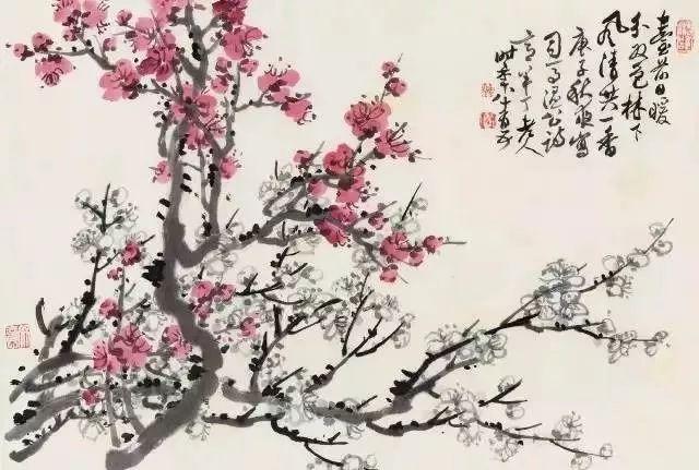 10位国画名家，30幅梅花画作，配上梅花诗词，相得益彰