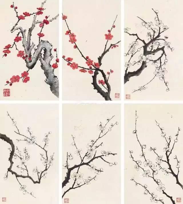 10位国画名家，30幅梅花画作，配上梅花诗词，相得益彰