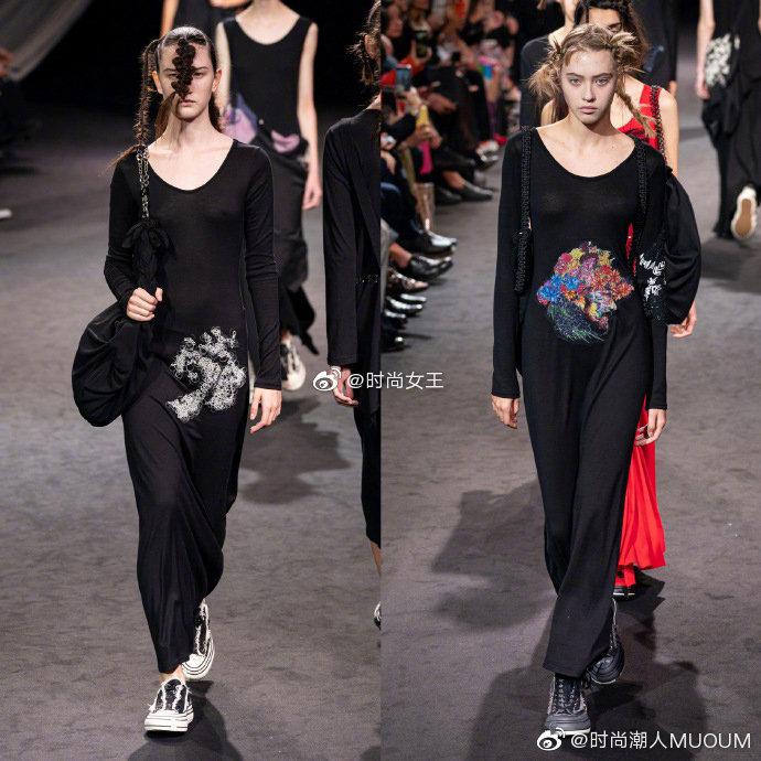 Yohji Yamamoto SS 2020，延续了山本耀司一贯的黑色美学