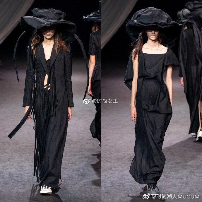 Yohji Yamamoto SS 2020，延续了山本耀司一贯的黑色美学