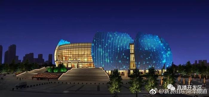 菏泽地标建筑大剧院、演武楼、火车站广场实施大规模景观照明