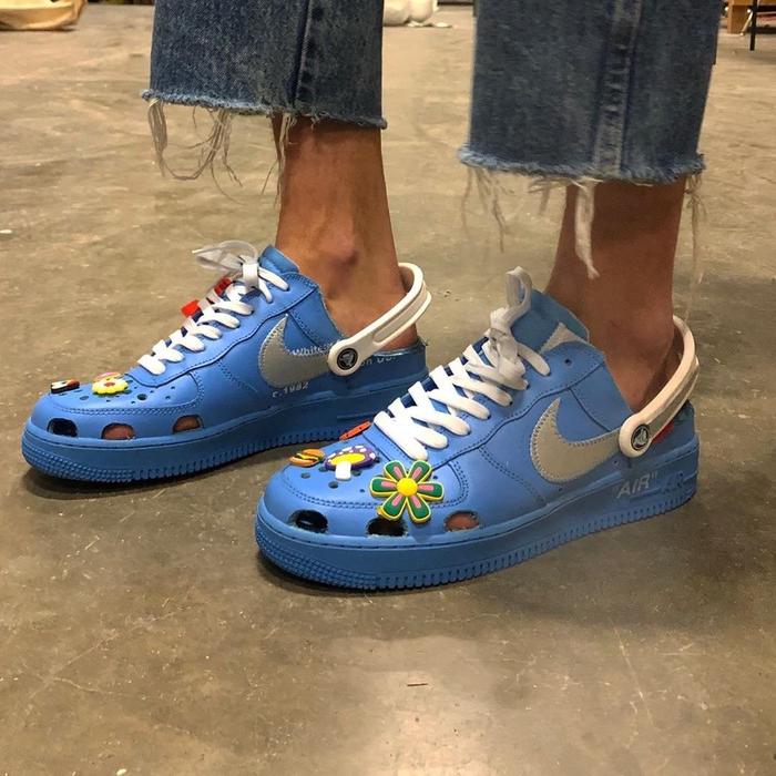 "Virgil Abloh x Crocs x Air Force 1" 洞洞鞋？