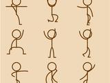 最新100个火柴人简笔画表情