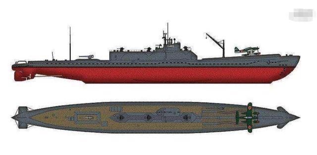 日本潜艇航母伊400排水量6560吨！搭载3架″晴岚″战斗机，二战奇葩