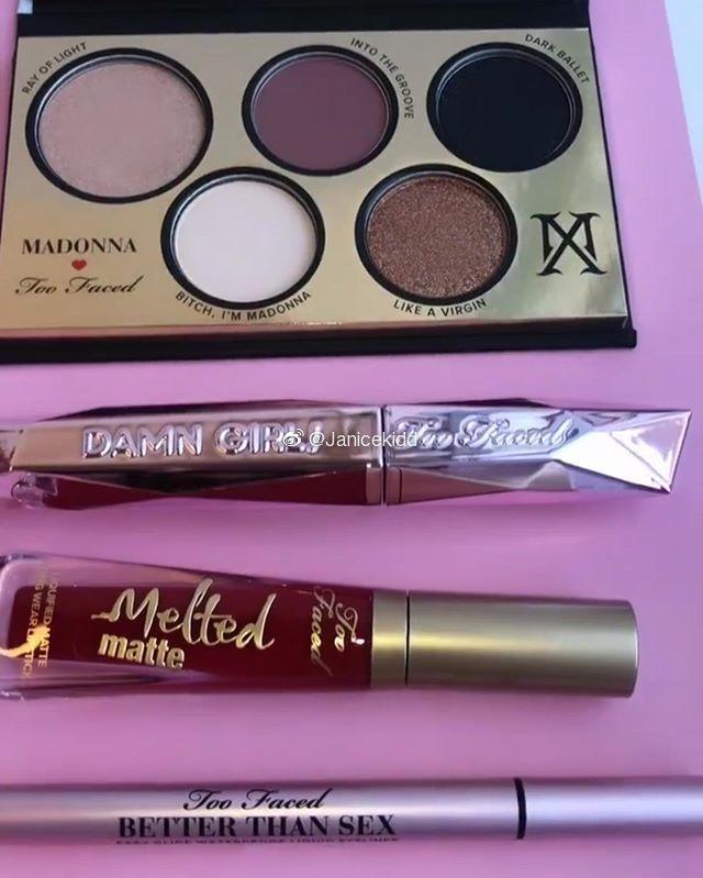 MADONNA×TOO FACED合作款彩妆系列

以麦当娜标志性的两个妆容推出了