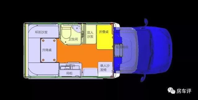 小额头大空间，这辆依维柯C型房车内部有4张床