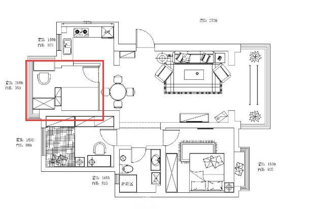 现在二胎家庭不流行打上下铺，两室改成三室，一儿一女各住一间房