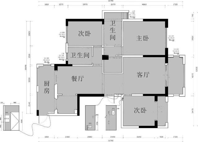 现在二胎家庭不流行打上下铺，两室改成三室，一儿一女各住一间房