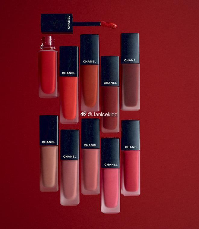 ✨ 
CHANEL 2019年秋季新品哑光唇釉Rouge Allure Ink Fusion 试色分