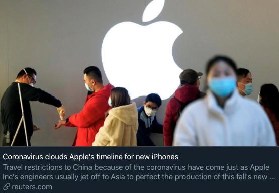 现在买苹果手机怕感染新冠吗