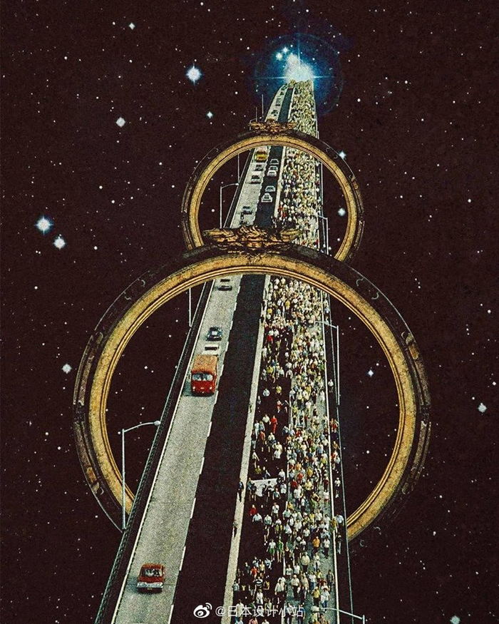 艺术家Mārtiņš Maļinovskis用拼贴画带你走进科幻场