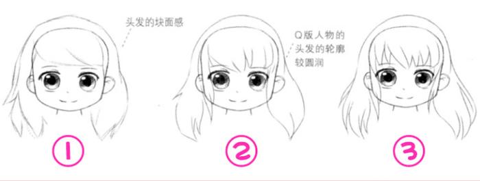 Q版人物的头发怎么画？动漫人物头发的画法教程！