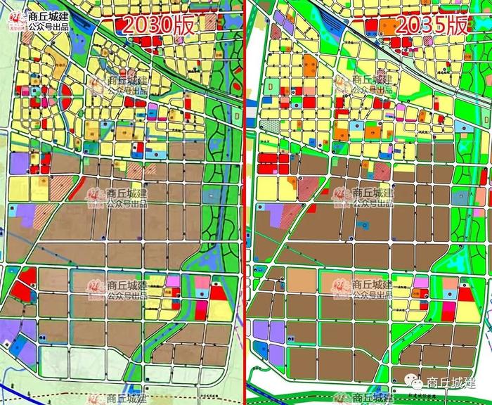 商丘市民权县城乡总体规划 2030版与2035版对比