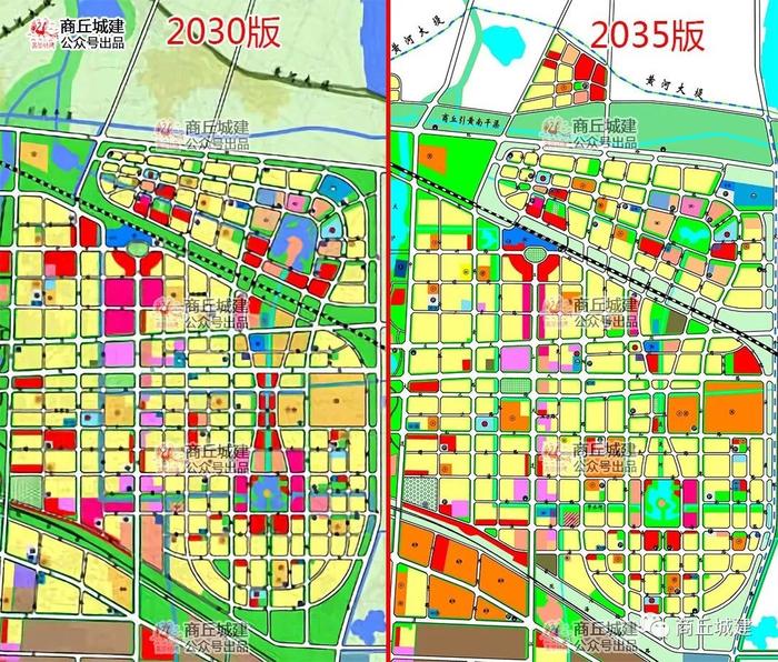 商丘市民权县城乡总体规划 2030版与2035版对比