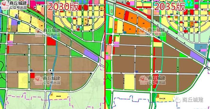 商丘市民权县城乡总体规划 2030版与2035版对比