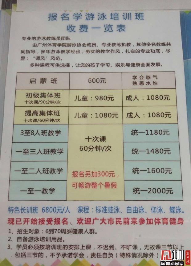 游泳将成中考体育必选项 社会培训机构推出2万8千元“满分班”