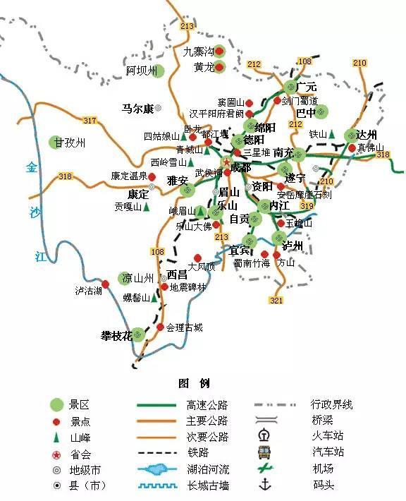 中国34省旅游地图：超详细精简版，你也可以是旅游达人