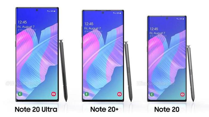 三星Galaxy Note 20系列渲染图曝光：有望突破7寸屏