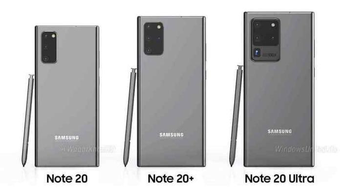 三星Galaxy Note 20系列渲染图曝光：有望突破7寸屏