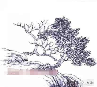 中国画画法教程之怎样画杂树，树木的结构及作画步骤详解