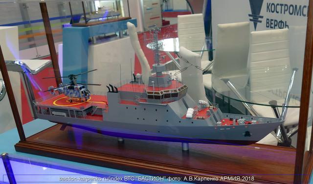 俄罗斯海军开工舰载直升机训练舰，吨位不及056，世昌舰比它大十倍
