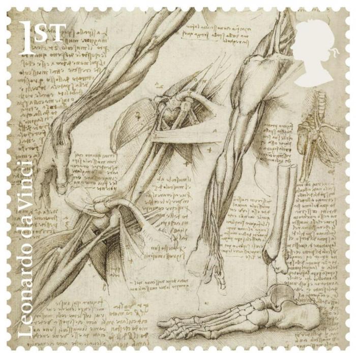 达·芬奇这12件传世设计稿纪念邮票，值得绘画学子们点击珍藏