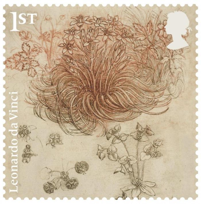 达·芬奇这12件传世设计稿纪念邮票，值得绘画学子们点击珍藏