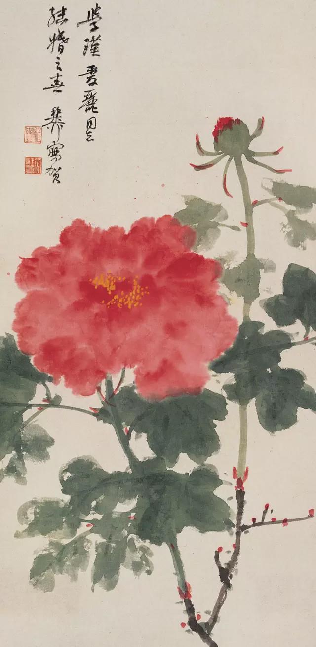 大师笔下的芙蓉花，似美人初醉！