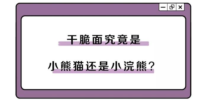 干脆面究竟是小浣熊还是小熊猫？傻傻分不清