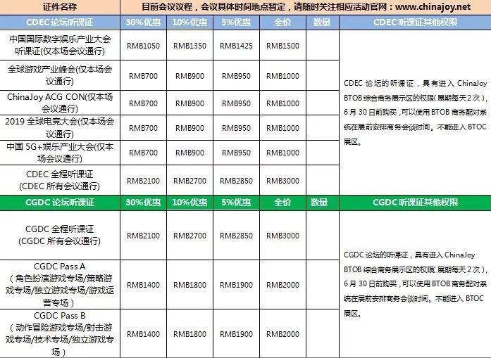 争分夺秒！2019ChinaJoyBTOB及同期会议证件购买优惠期（第二轮）截止在即！