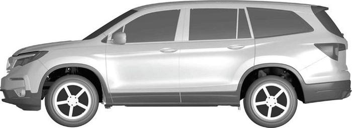 本田七座中型SUV专利图 外观霸气不输汉兰达/或搭2.0T引擎