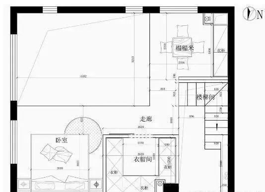 45平loft小公寓层高4.3米，利用半箱体楼梯设计储物衣柜