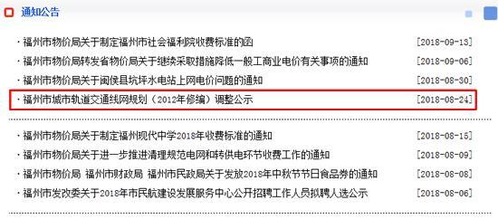 福州发改委：地铁3、8号线线路覆盖闽侯南屿、南通片区