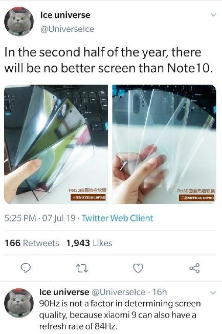 三星Galaxy Note 10新渲染图曝光，将于8月7日正式发布