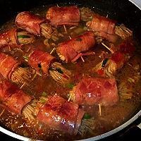 有颜有味的金针菇培根卷