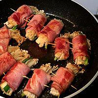 有颜有味的金针菇培根卷