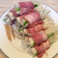 有颜有味的金针菇培根卷