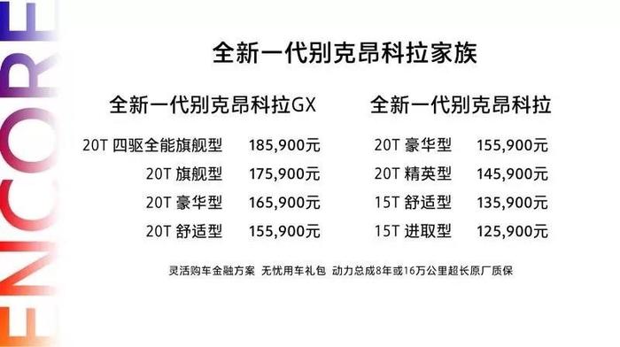 全新一代别克昂科拉GX与昂科拉携手上市 售价12.59万起