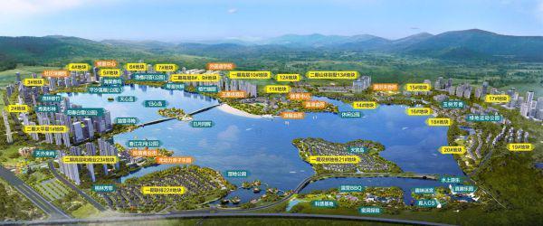 天屿湖度假休闲社区，八大生活功能分区，湖北百亿巨制生态大城
