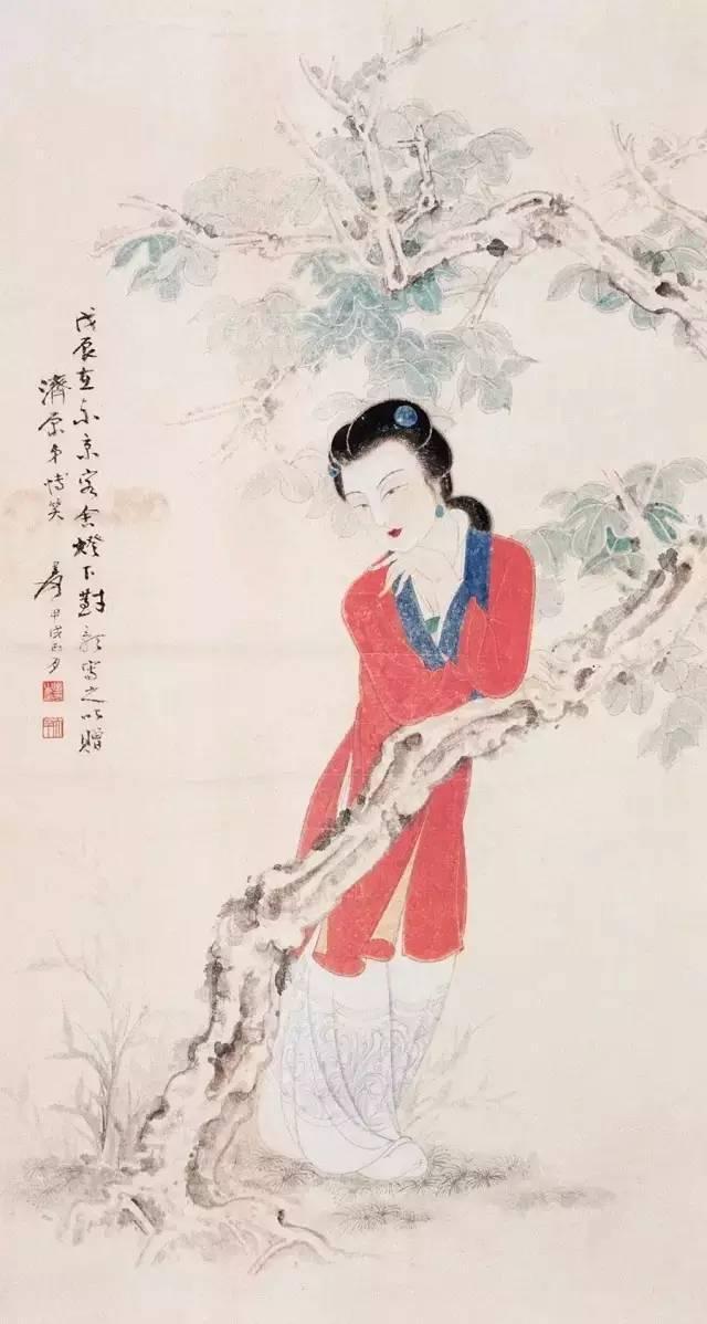 画坛宗师张大千笔下的绝世美人，刻画得淋漓尽致、神髓逸出