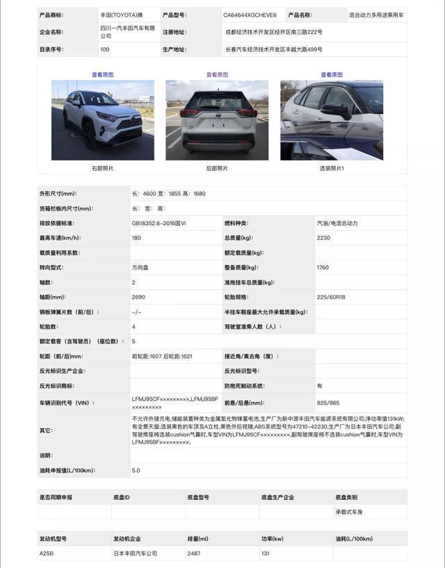 丰田全新RAV4国内实车图曝光，看这造型，月销过万有点难！