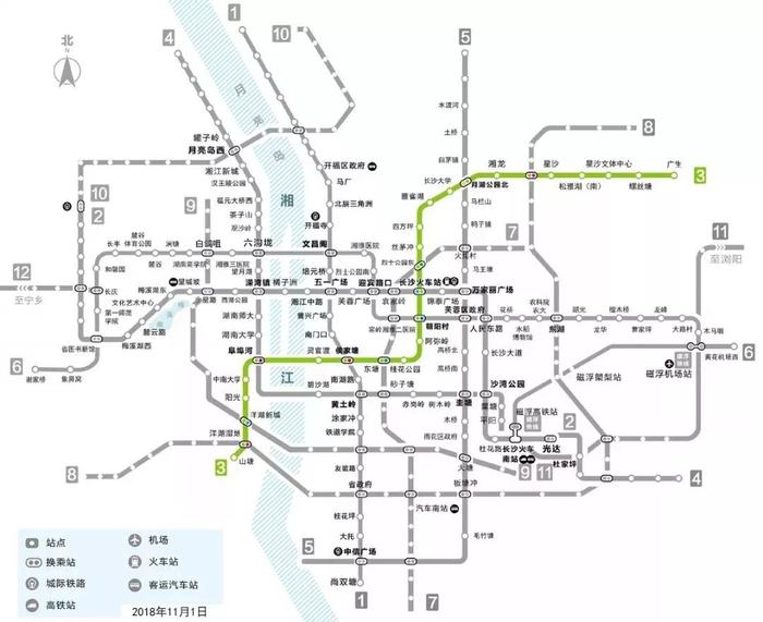 最新！长沙地铁3号线南延线8个站点位置曝光（详图）