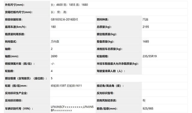 一汽丰田全新一代RAV4亮相工信部，尺寸相比现款大幅提升